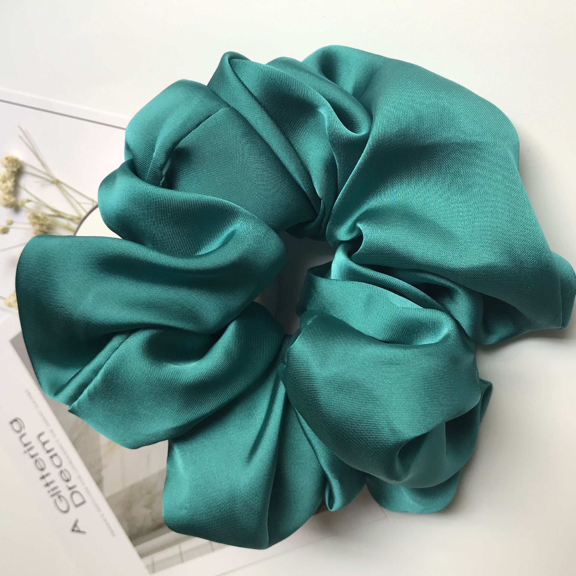 Oversized Smooth Satin Large Intestine Circle Hair Tie | Luxury Home Accessories | Heulog Glow