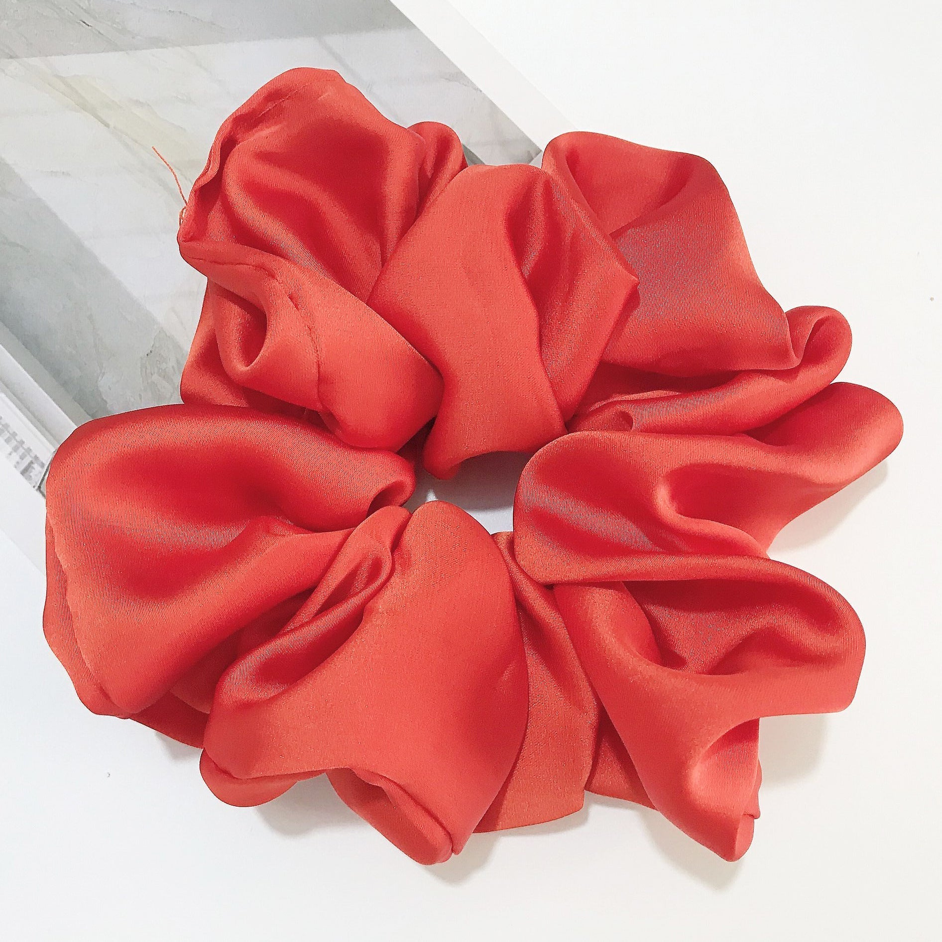 Oversized Smooth Satin Large Intestine Circle Hair Tie | Luxury Home Accessories | Heulog Glow