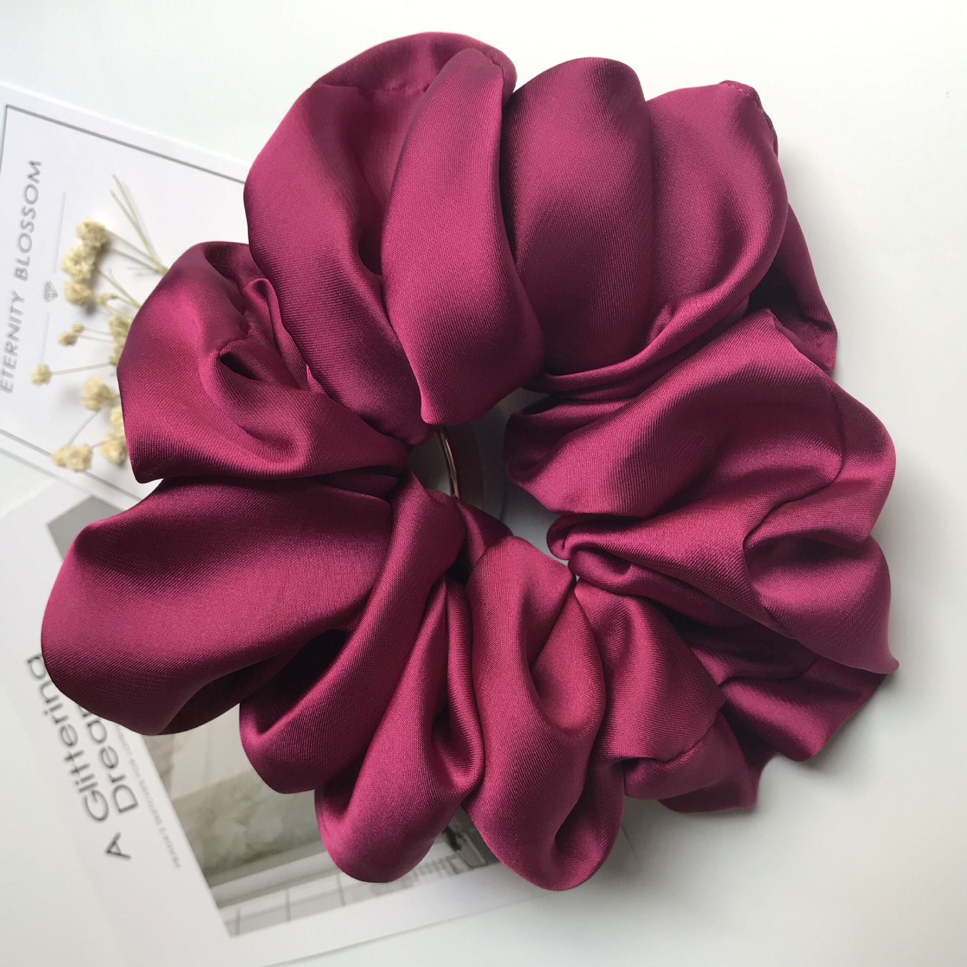 Oversized Smooth Satin Large Intestine Circle Hair Tie | Luxury Home Accessories | Heulog Glow