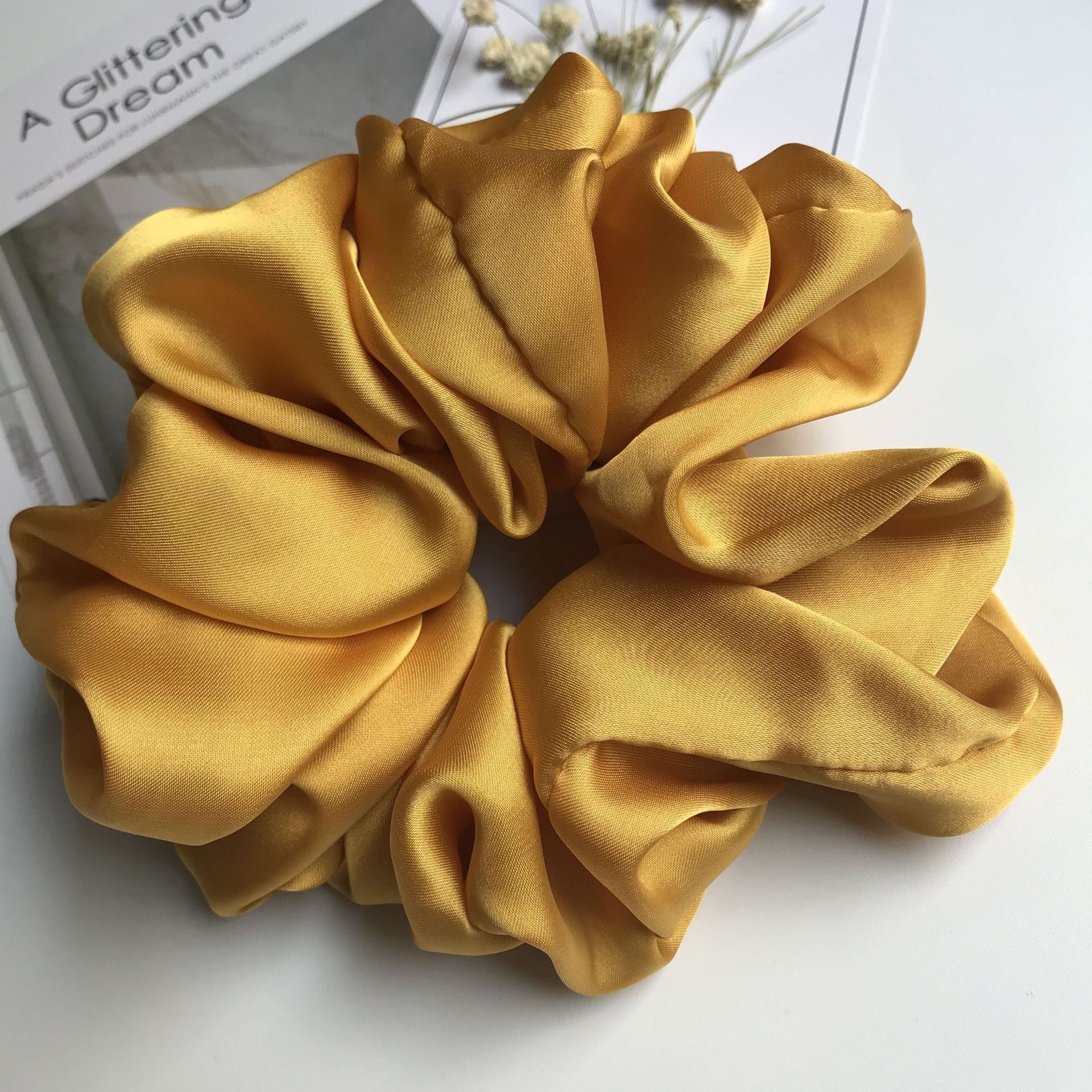 Oversized Smooth Satin Large Intestine Circle Hair Tie | Luxury Home Accessories | Heulog Glow