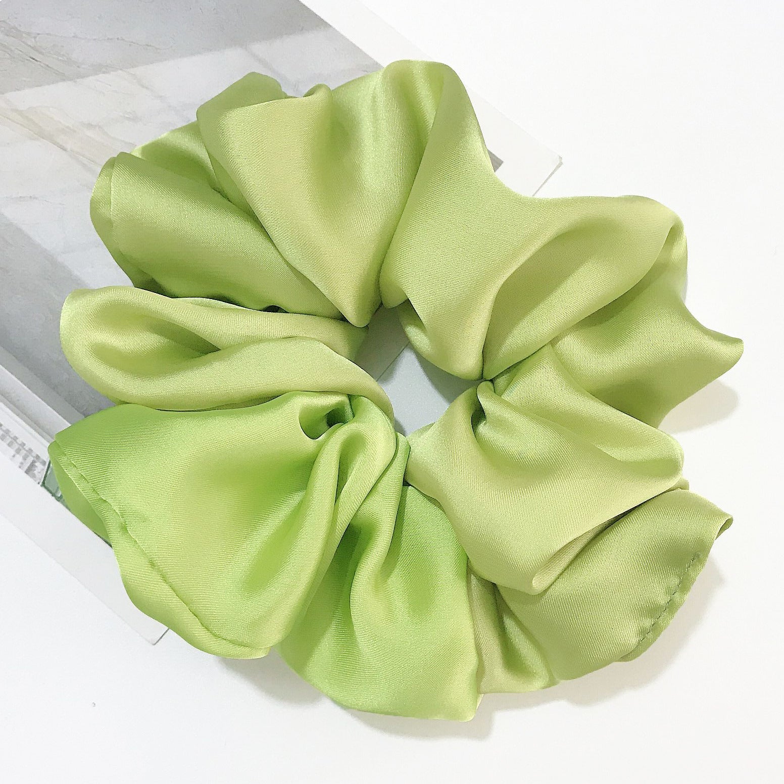 Oversized Smooth Satin Large Intestine Circle Hair Tie | Luxury Home Accessories | Heulog Glow