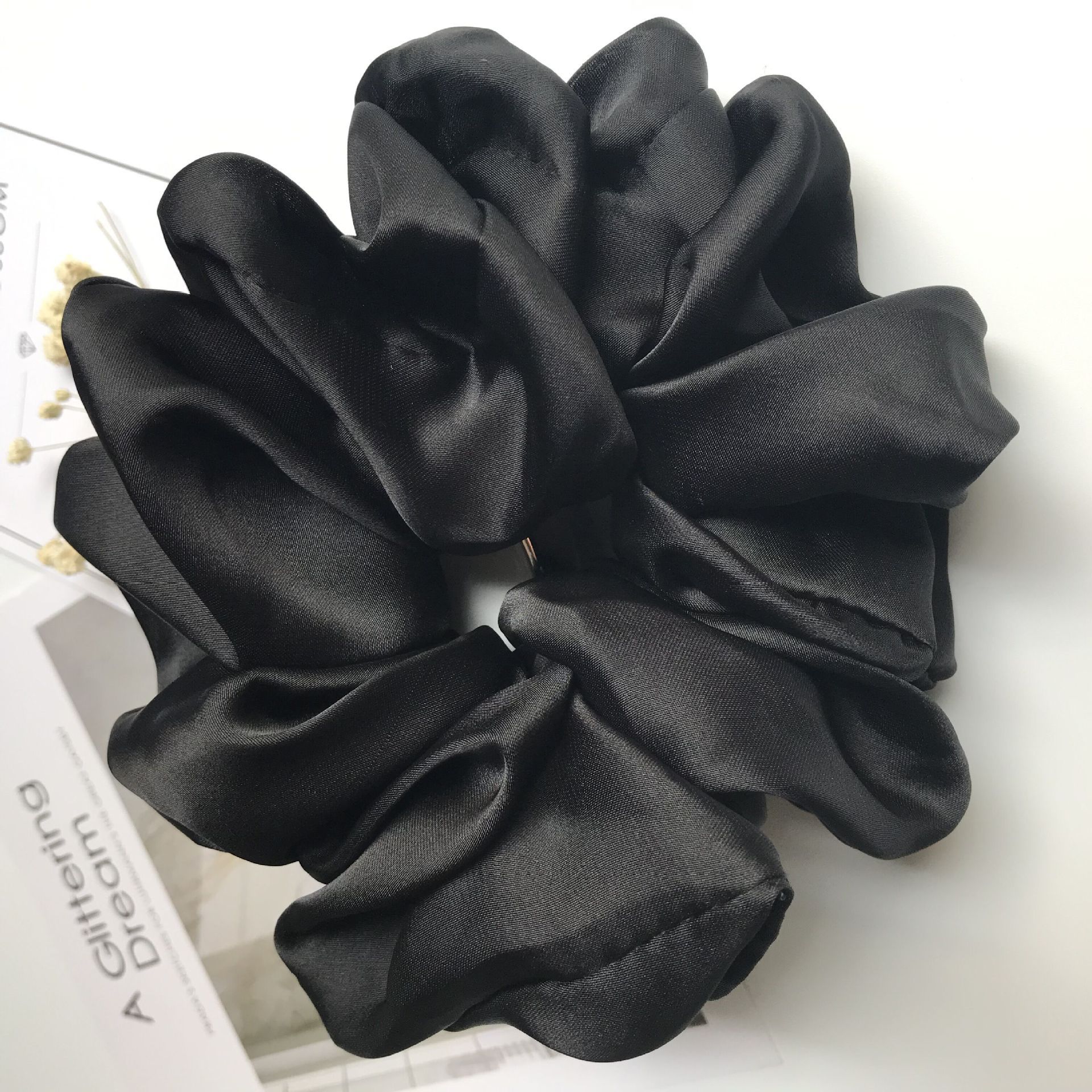 Oversized Smooth Satin Large Intestine Circle Hair Tie | Luxury Home Accessories | Heulog Glow