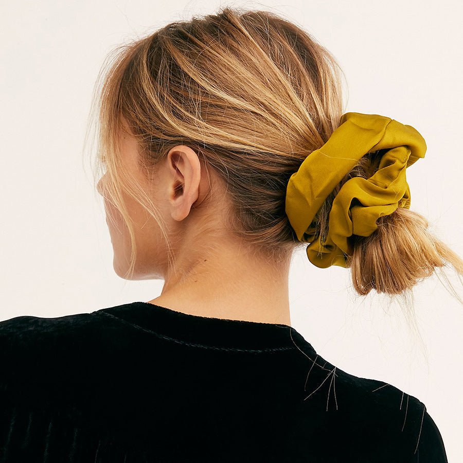 Oversized Smooth Satin Large Intestine Circle Hair Tie | Luxury Home Accessories | Heulog Glow