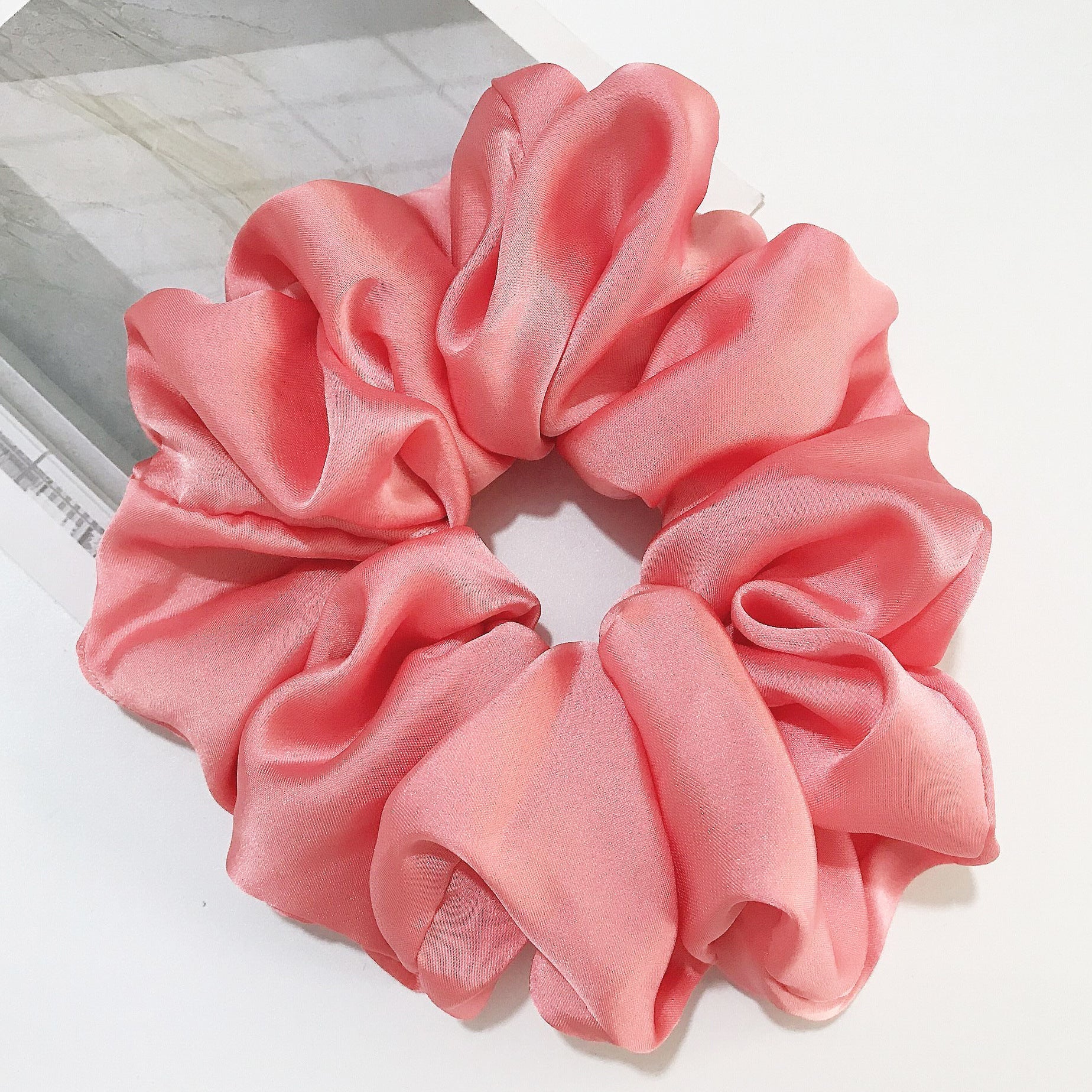 Oversized Smooth Satin Large Intestine Circle Hair Tie | Luxury Home Accessories | Heulog Glow