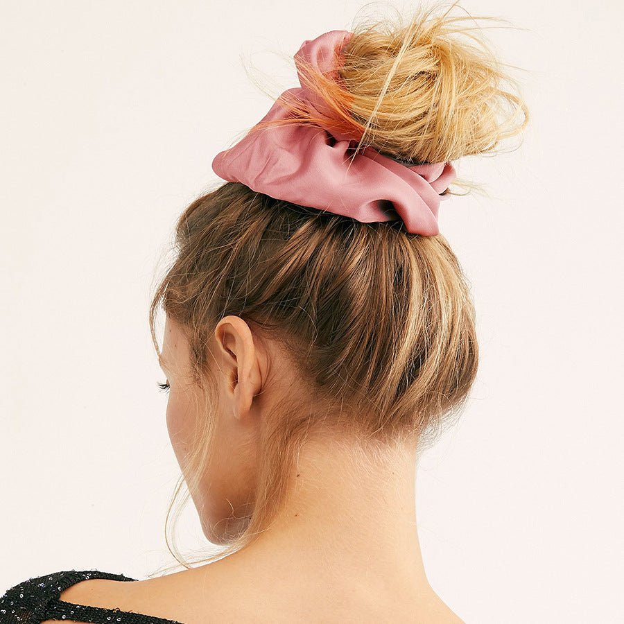 Oversized Smooth Satin Large Intestine Circle Hair Tie | Luxury Home Accessories | Heulog Glow