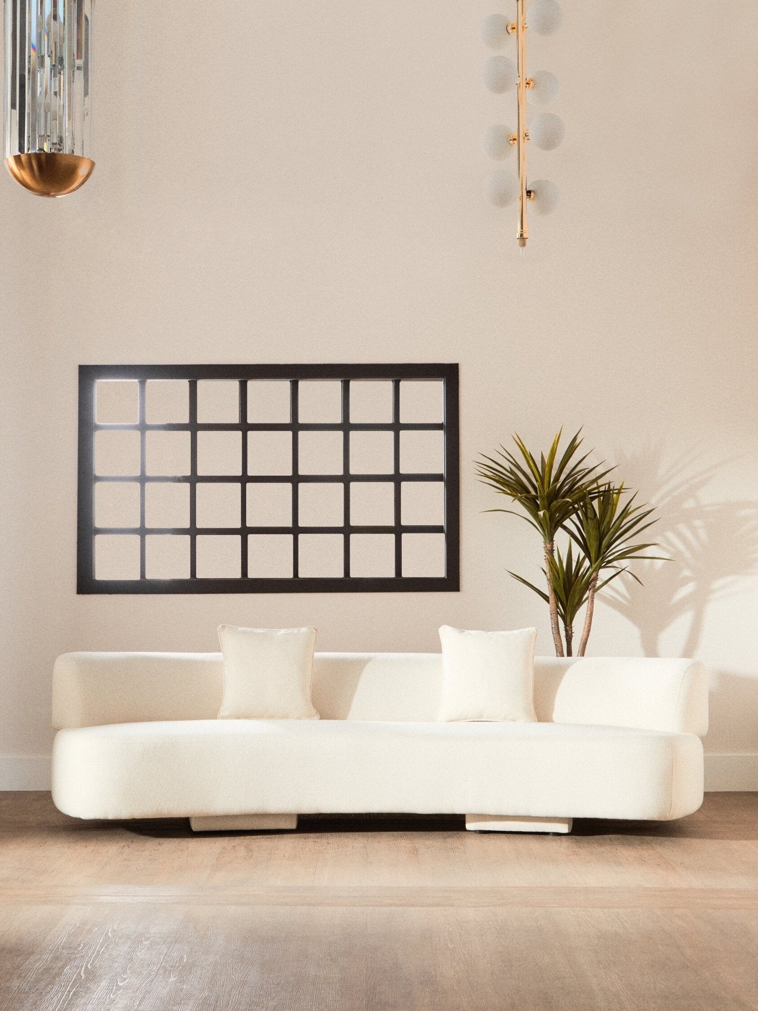 Ozzano Cream Linen 3 Seater Sofa | Luxury Home Accessories | Heulog Glow