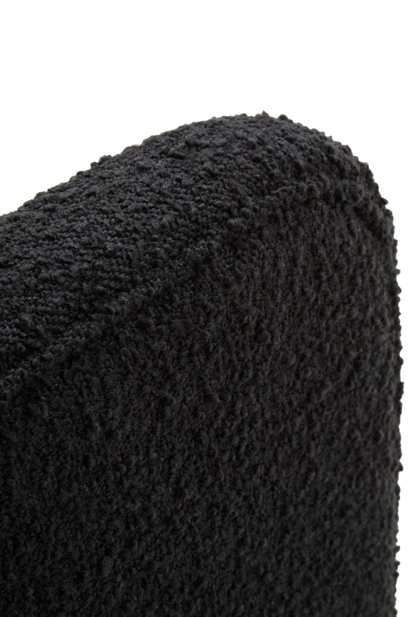 Ozzero Black Boucle Curved Armchair | Luxury Home Accessories | Heulog Glow