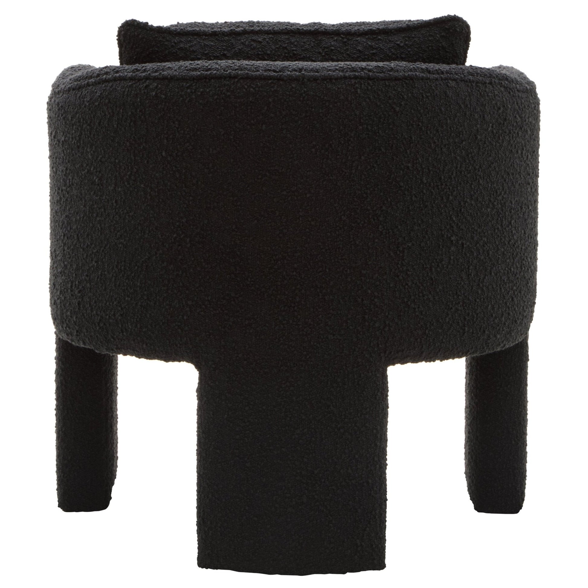 Ozzero Black Boucle Curved Armchair | Luxury Home Accessories | Heulog Glow