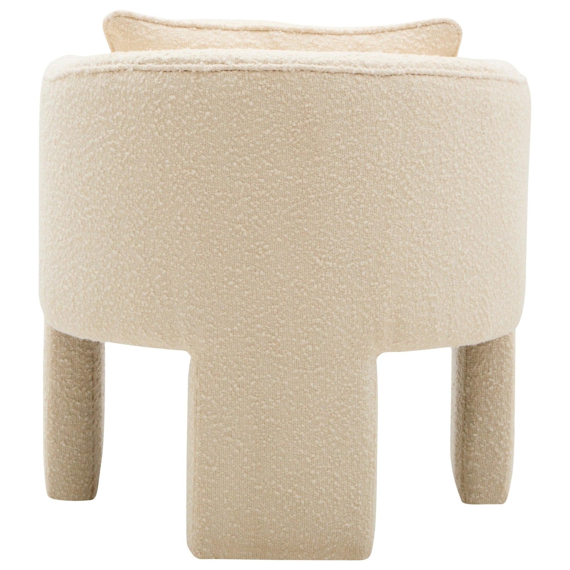Ozzero Ivory Boucle Curved Armchair | Luxury Home Accessories | Heulog Glow