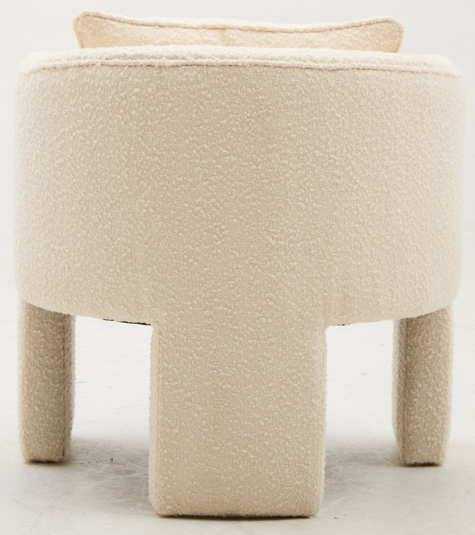 Ozzero Ivory Boucle Curved Armchair | Luxury Home Accessories | Heulog Glow