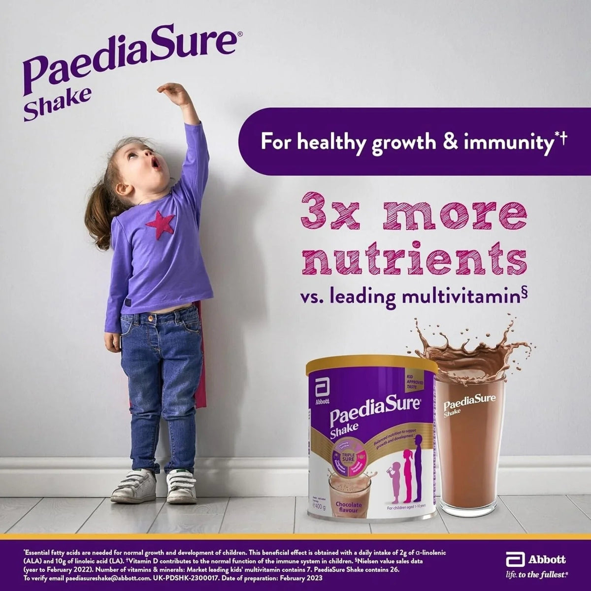 PaediaSure Shake Chocolate Flavoured Nutritional Supplement Powder for Kids 850g | Luxury Home Accessories | Heulog Glow