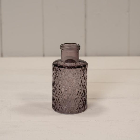 Amethyst Mini Geometric Glass Bottle (H9.2cm) TD5cm  Weight-103g