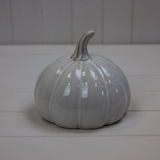 Glazed Ceramic Pumpkin D15.8xH13.6cm  Weight-660g