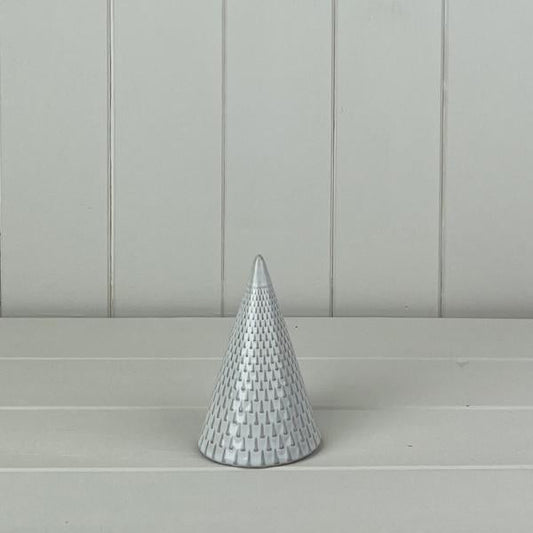 Glazed Ceramic Tree Ornament with Textured Detail L7.1xD7.1xH11cm  Weight-140g