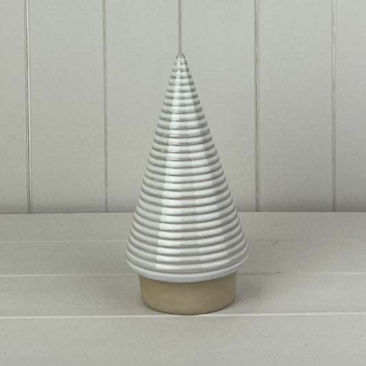 Glazed Ceramic Tree Ornament with Textured Detail L10.5xD10.5xH21.5cm  Weight-454g