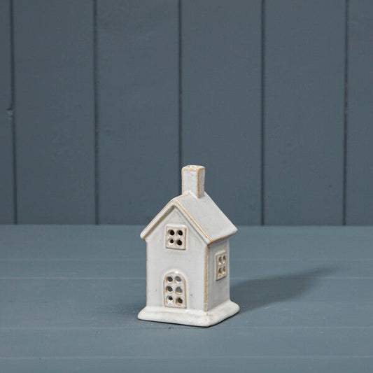 Ceramic House Tealight Holder W7xD6.5xH12.5cm