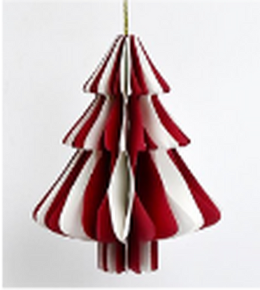 Red and White Candy Stripe Tree Bauble