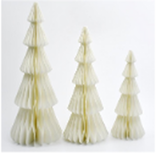 Set of 3 White Standing Trees