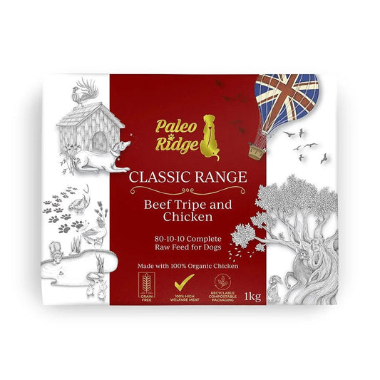 Paleo Ridge Classic Beef Tripe and Chicken 1kg | Luxury Home Accessories | Heulog Glow