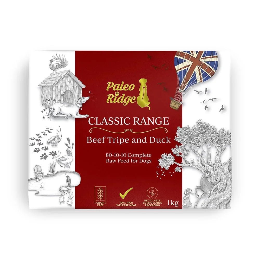 Paleo Ridge Classic Beef Tripe and Duck 1kg | Luxury Home Accessories | Heulog Glow