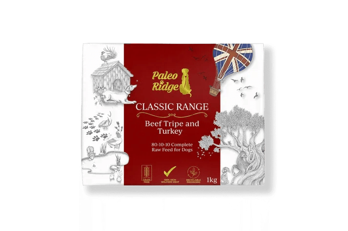 Paleo Ridge Classic Beef Tripe and Turkey 1kg | Luxury Home Accessories | Heulog Glow