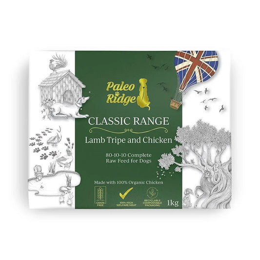Paleo Ridge Classic Lamb Tripe and Chicken 1kg | Luxury Home Accessories | Heulog Glow