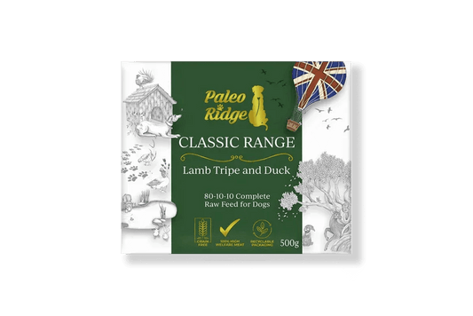 Paleo Ridge Classic Lamb Tripe and Duck 500g | Luxury Home Accessories | Heulog Glow