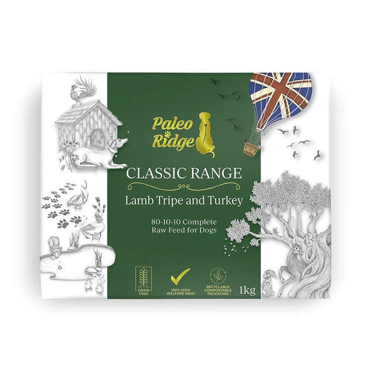 Paleo Ridge Classic Lamb Tripe and Turkey 1kg | Luxury Home Accessories | Heulog Glow
