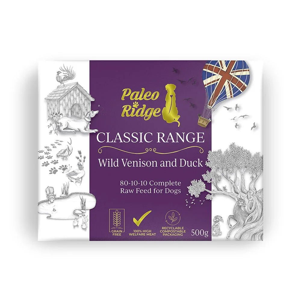 Paleo Ridge Classic Wild Venison and Duck 500g | Luxury Home Accessories | Heulog Glow