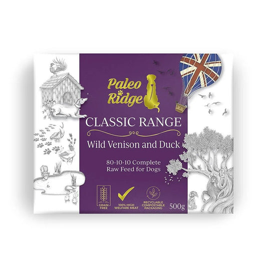 Paleo Ridge Classic Wild Venison and Duck 500g | Luxury Home Accessories | Heulog Glow