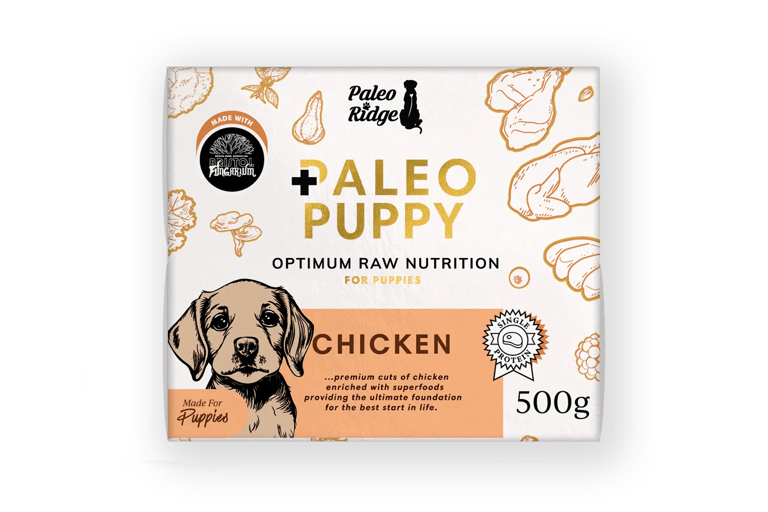 Paleo Ridge Paleo Puppy Chicken 500g | Luxury Home Accessories | Heulog Glow