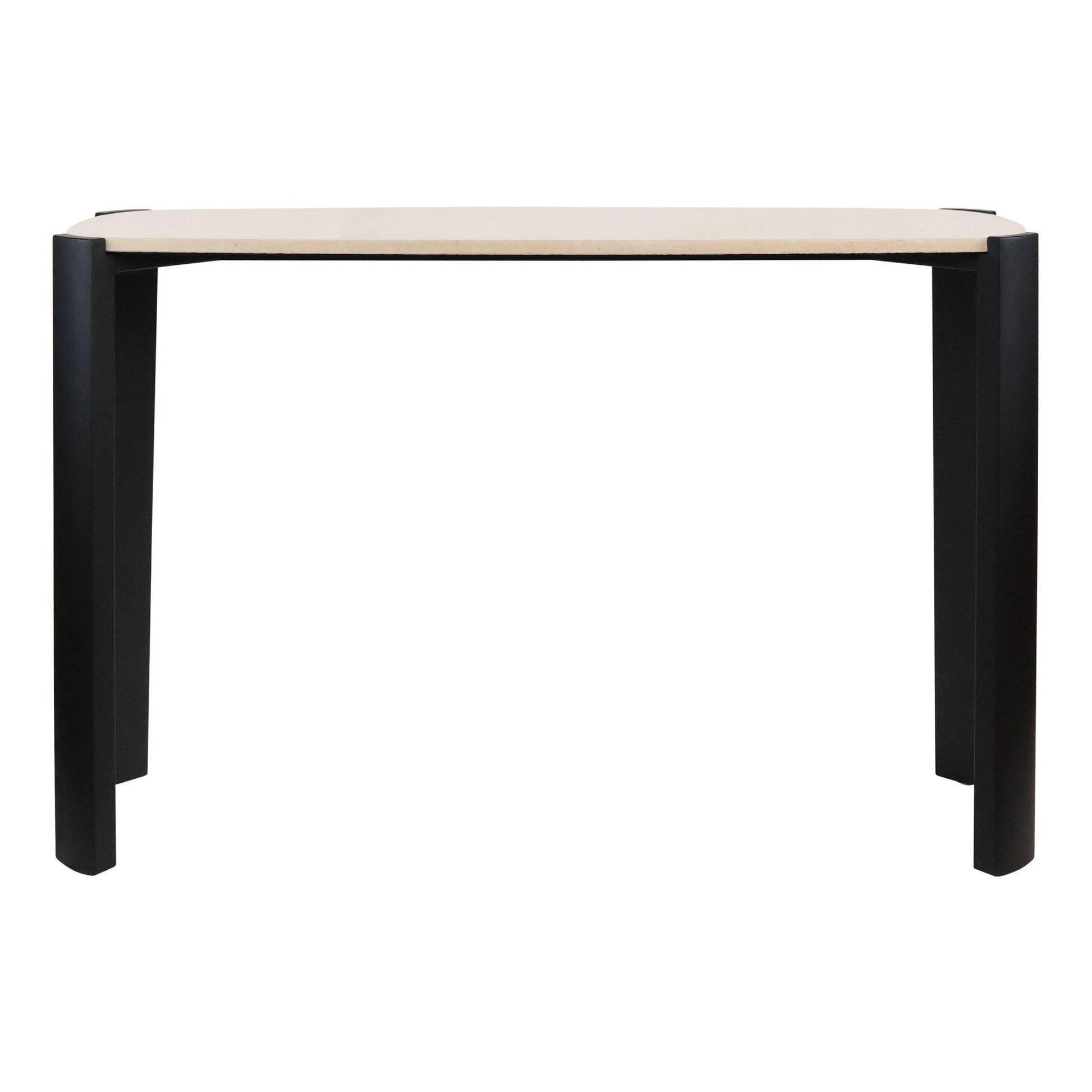 Palermo Cream Marble Top and Black Acacia Wood Console Table | Luxury Home Accessories | Heulog Glow