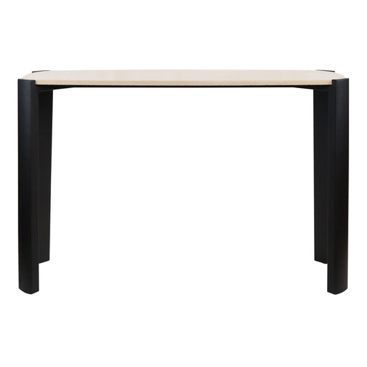 Palermo Cream Marble Top and Black Acacia Wood Console Table | Luxury Home Accessories | Heulog Glow