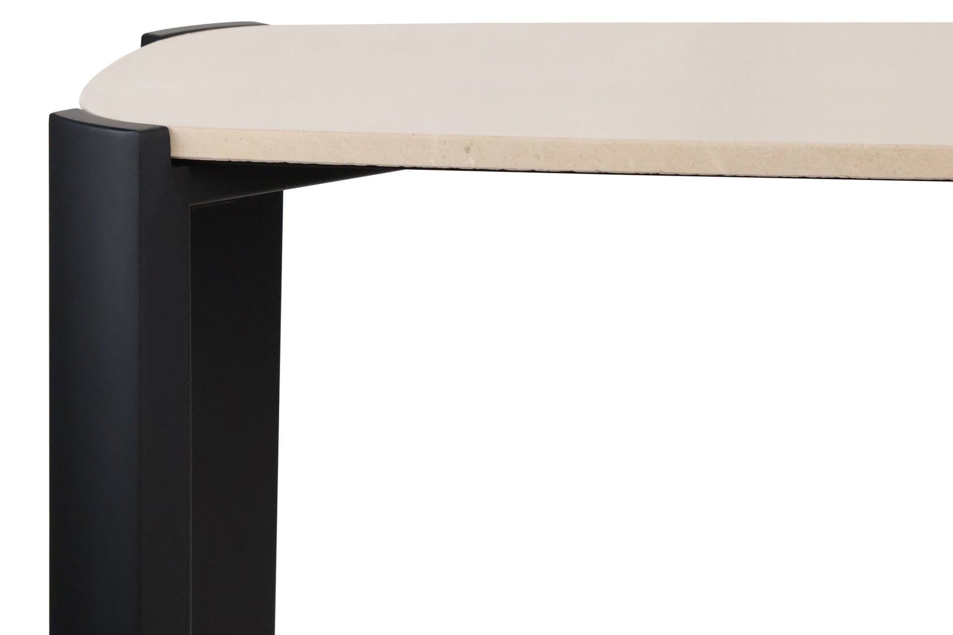 Palermo Cream Marble Top and Black Acacia Wood Console Table | Luxury Home Accessories | Heulog Glow
