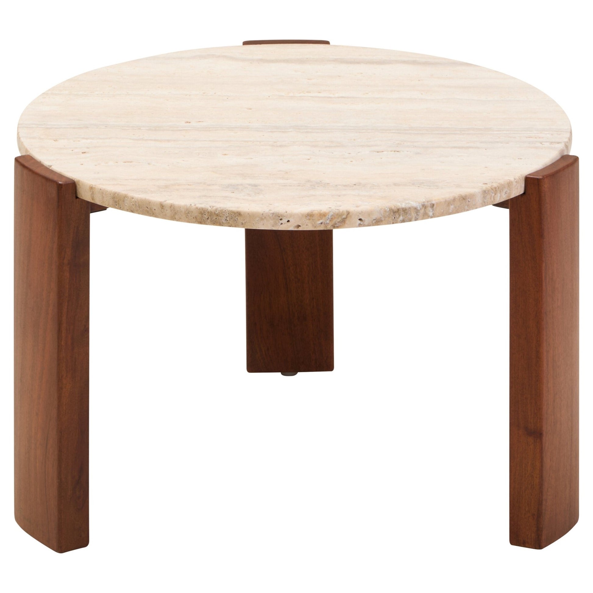 Palermo Round Travertine Top Small Coffee Table | Luxury Home Accessories | Heulog Glow