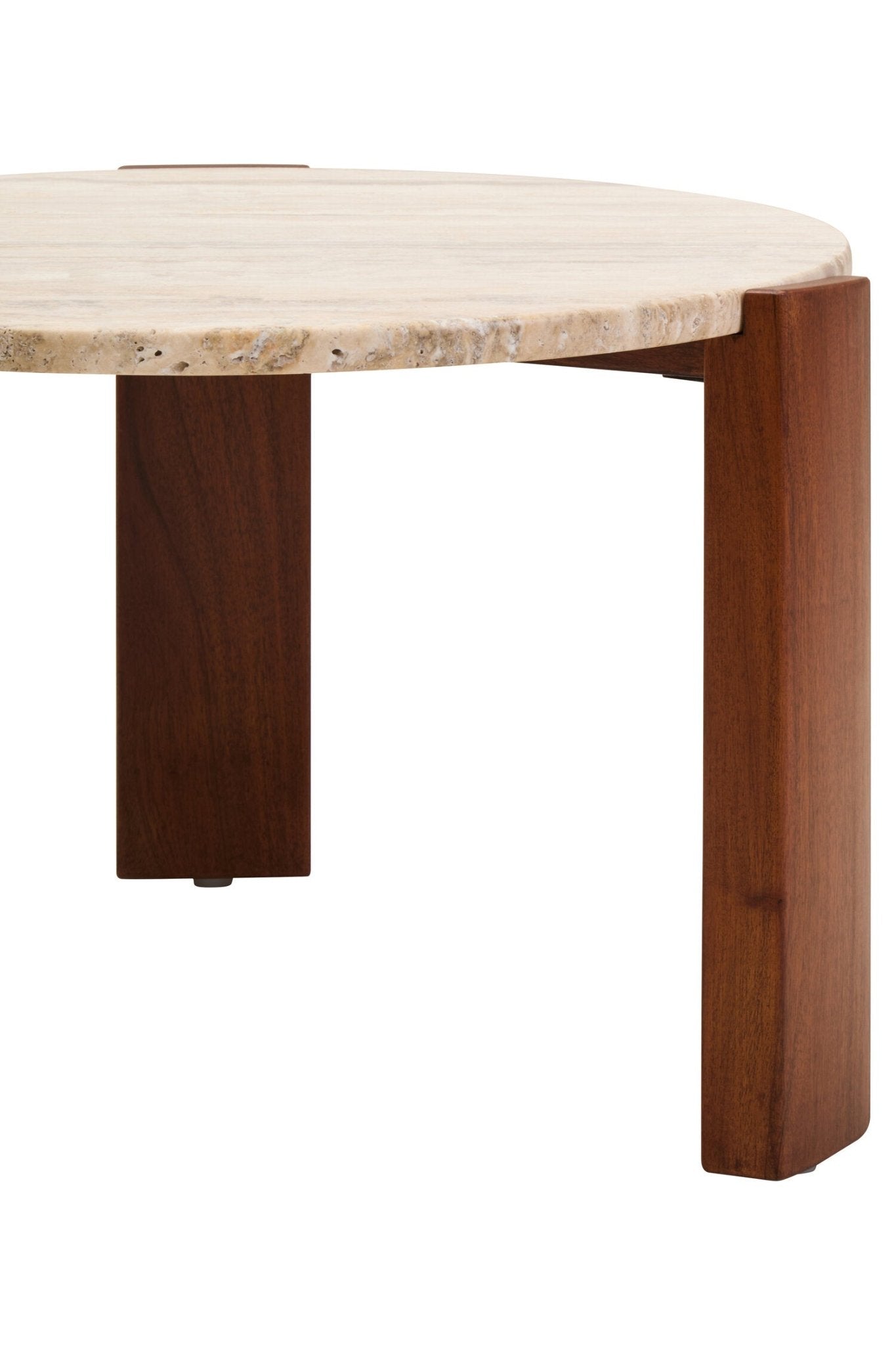 Palermo Round Travertine Top Small Coffee Table | Luxury Home Accessories | Heulog Glow