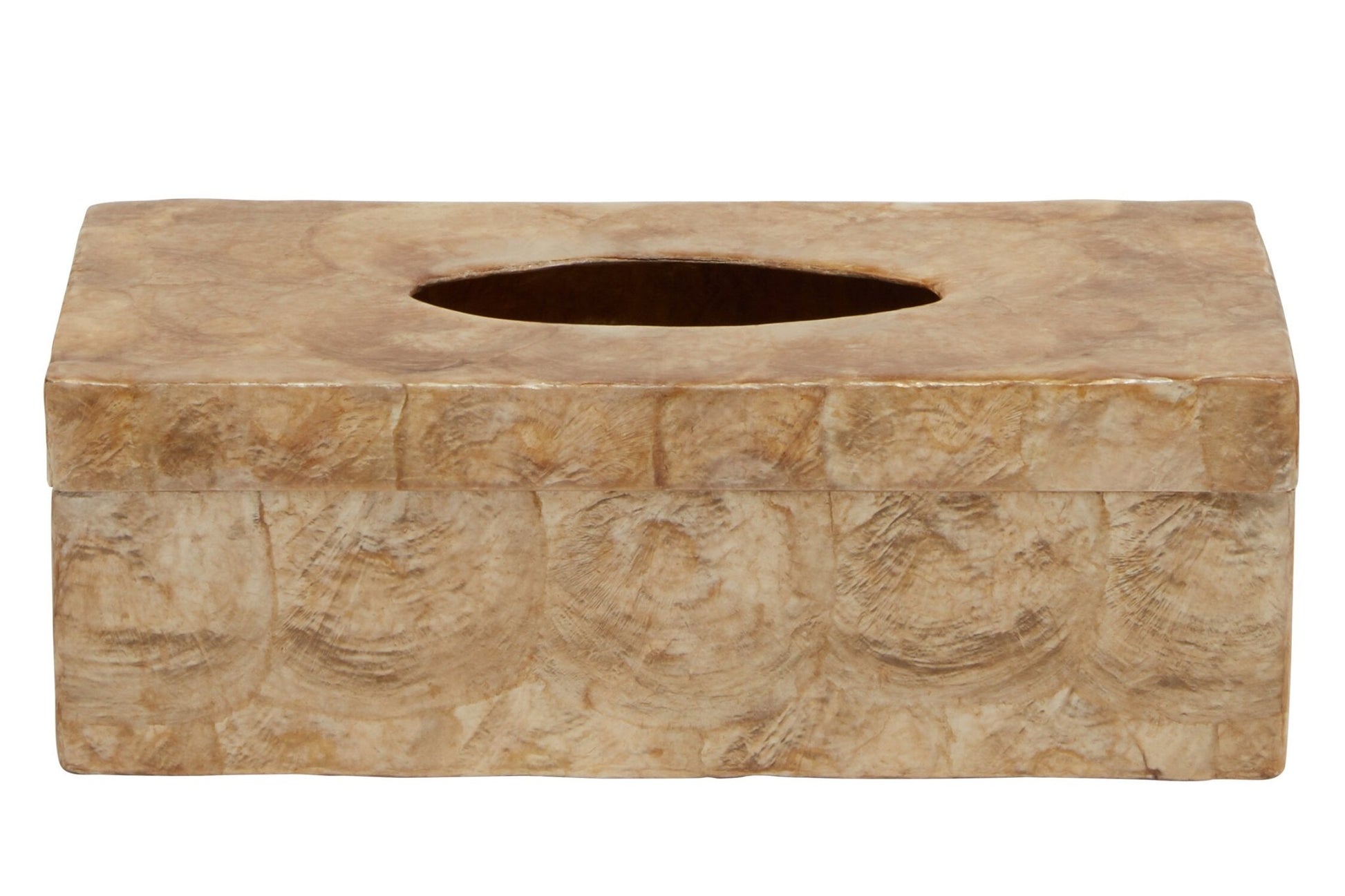 Palu Beige Seashell Tissue Box | Luxury Home Accessories | Heulog Glow