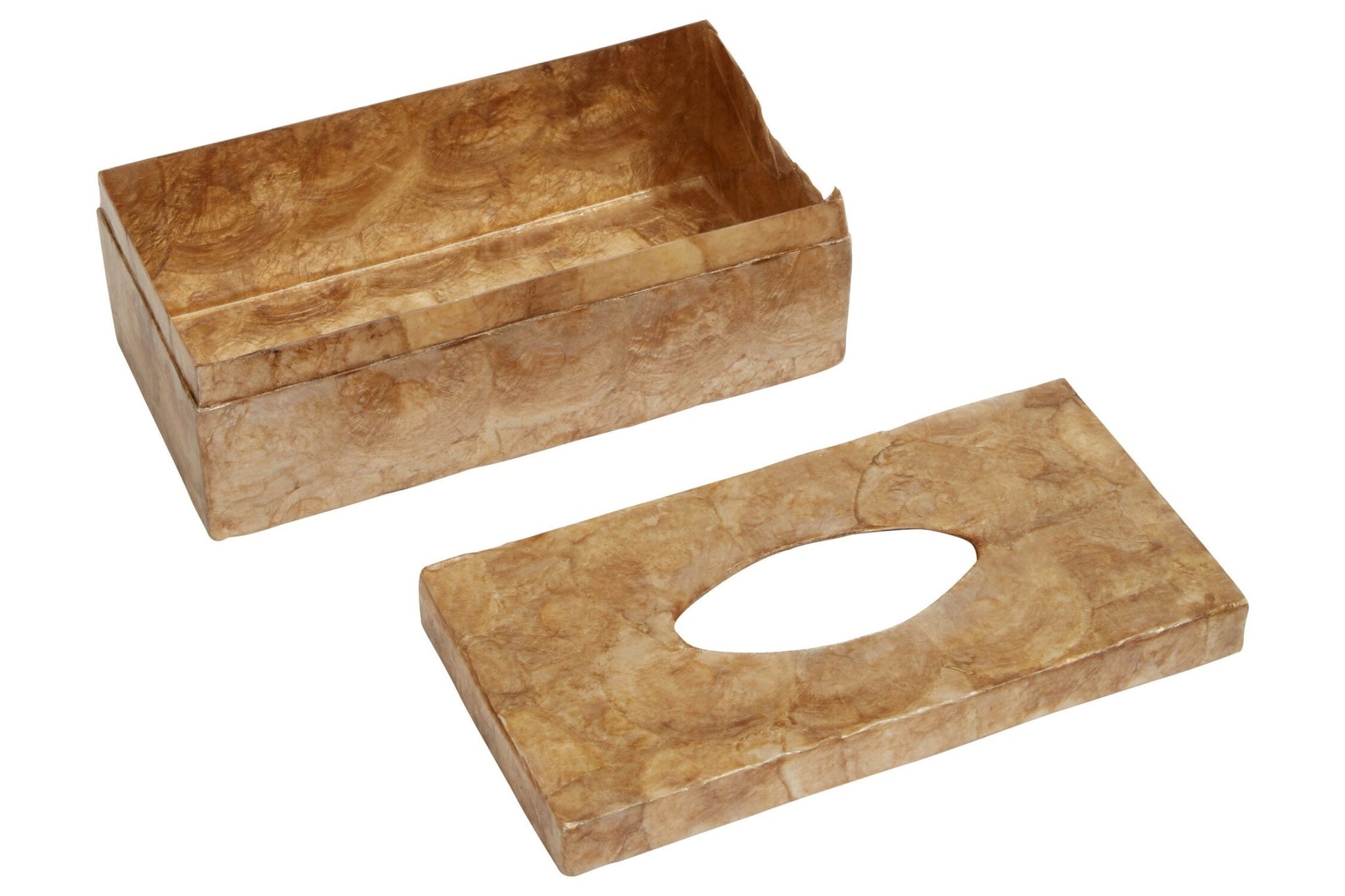Palu Beige Seashell Tissue Box | Luxury Home Accessories | Heulog Glow