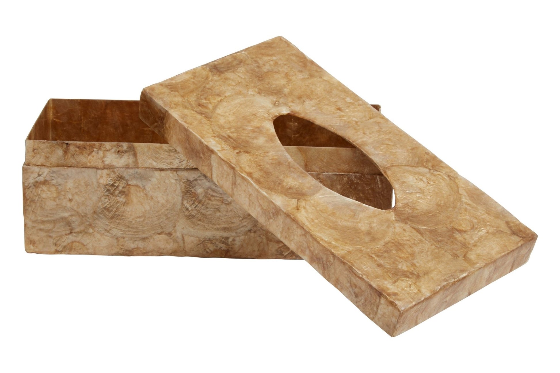 Palu Beige Seashell Tissue Box | Luxury Home Accessories | Heulog Glow