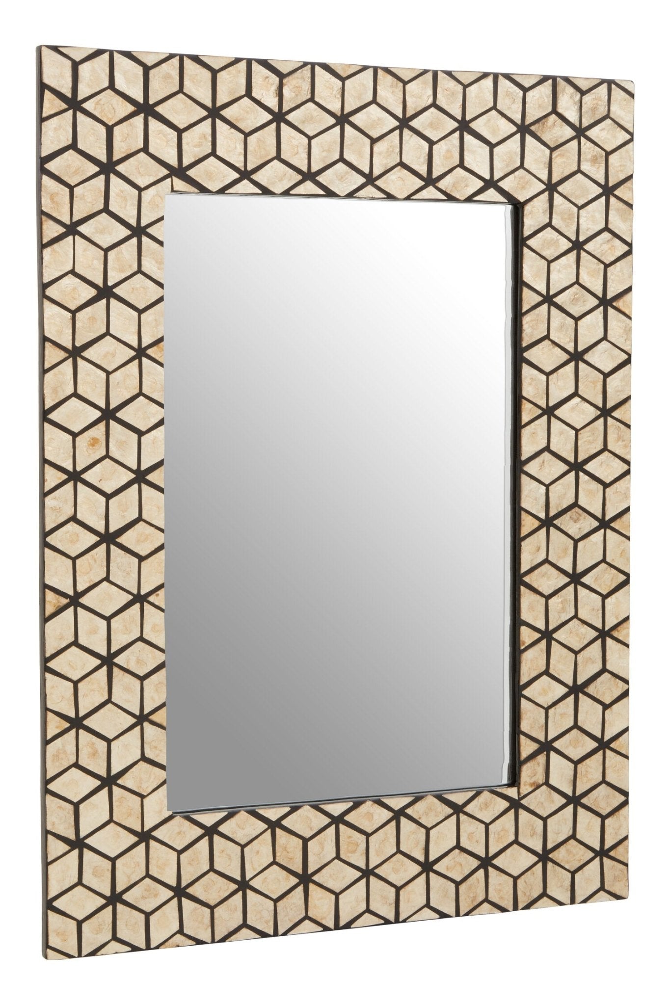Palu Black Wall Mirror with Seashell Inlay | Luxury Home Accessories | Heulog Glow