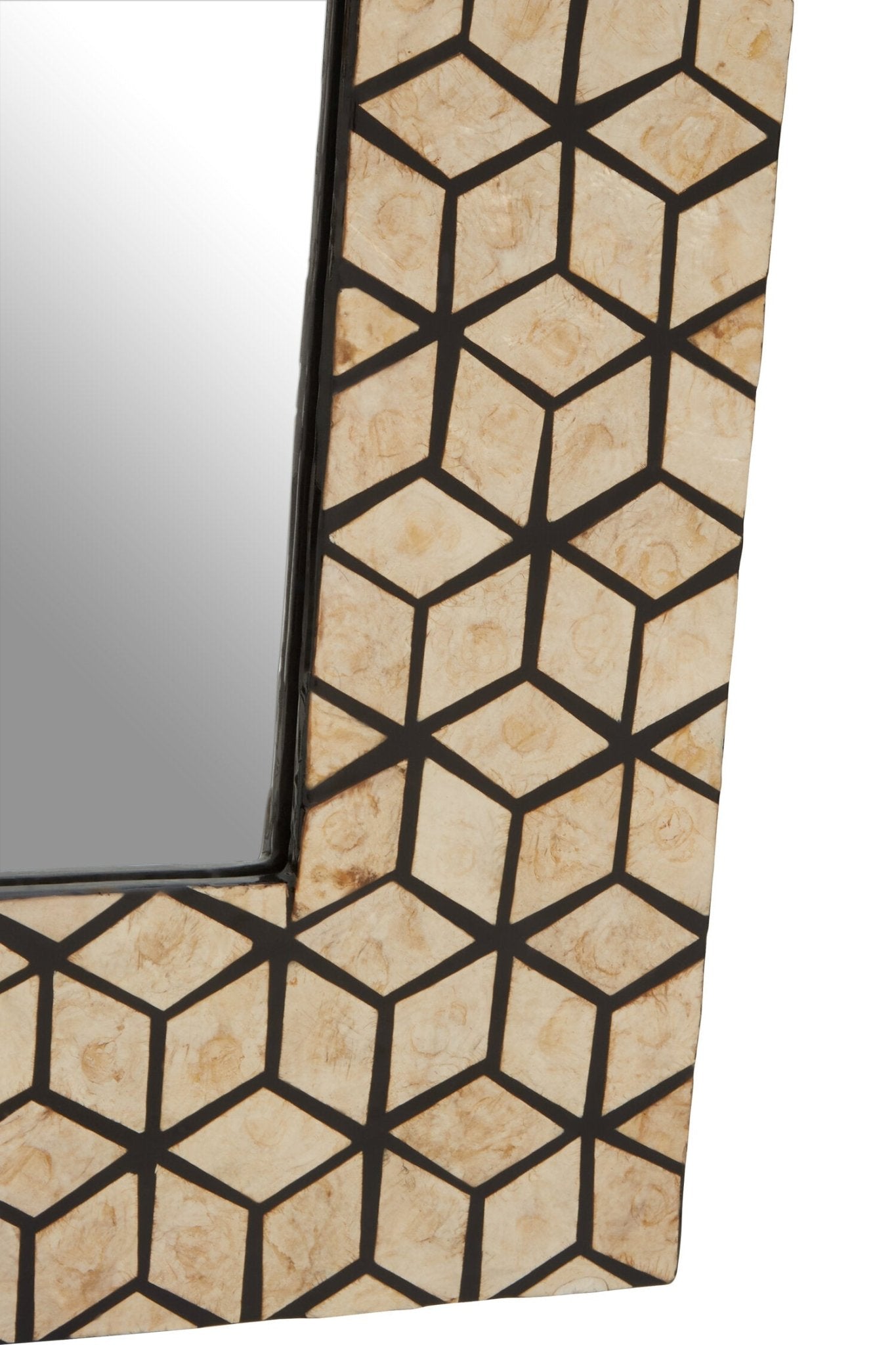 Palu Black Wall Mirror with Seashell Inlay | Luxury Home Accessories | Heulog Glow