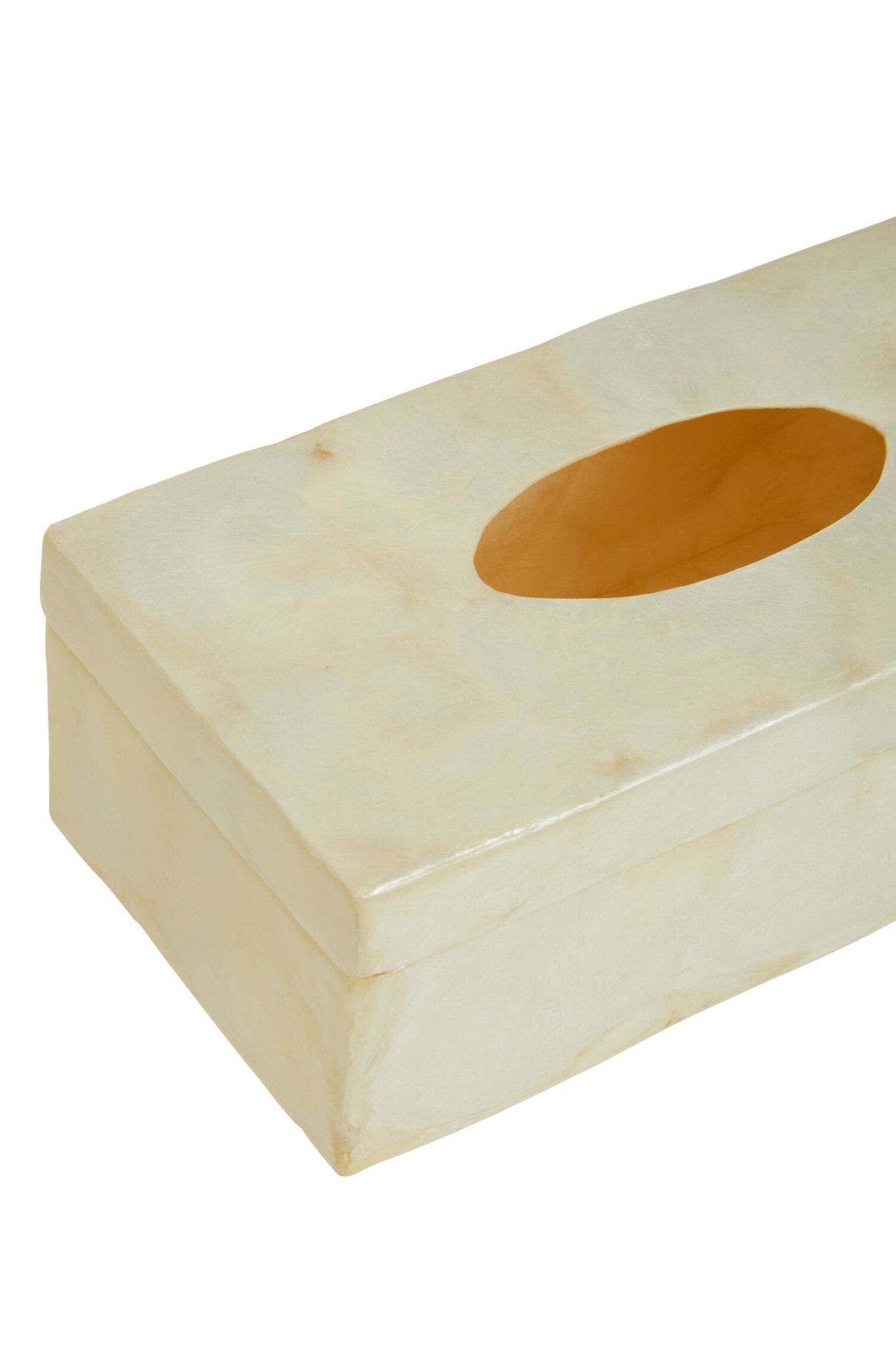 Palu White Sea Shell Tissue Box | Luxury Home Accessories | Heulog Glow