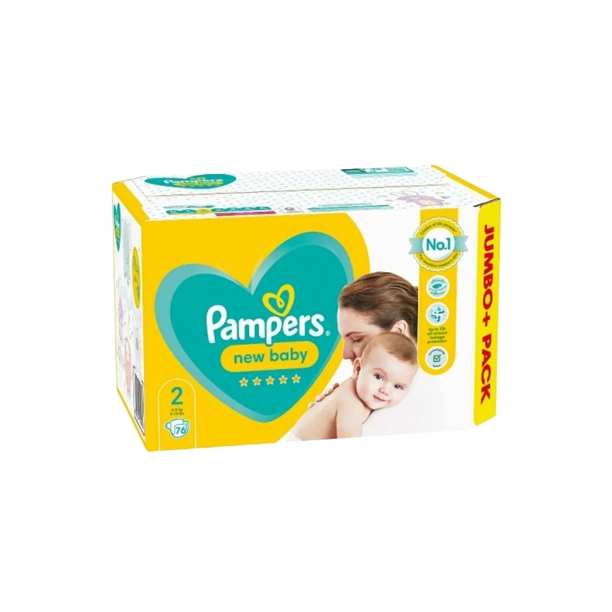 Pampers New Baby Size 2 Jumbo Pack - 76 nappies | Luxury Home Accessories | Heulog Glow