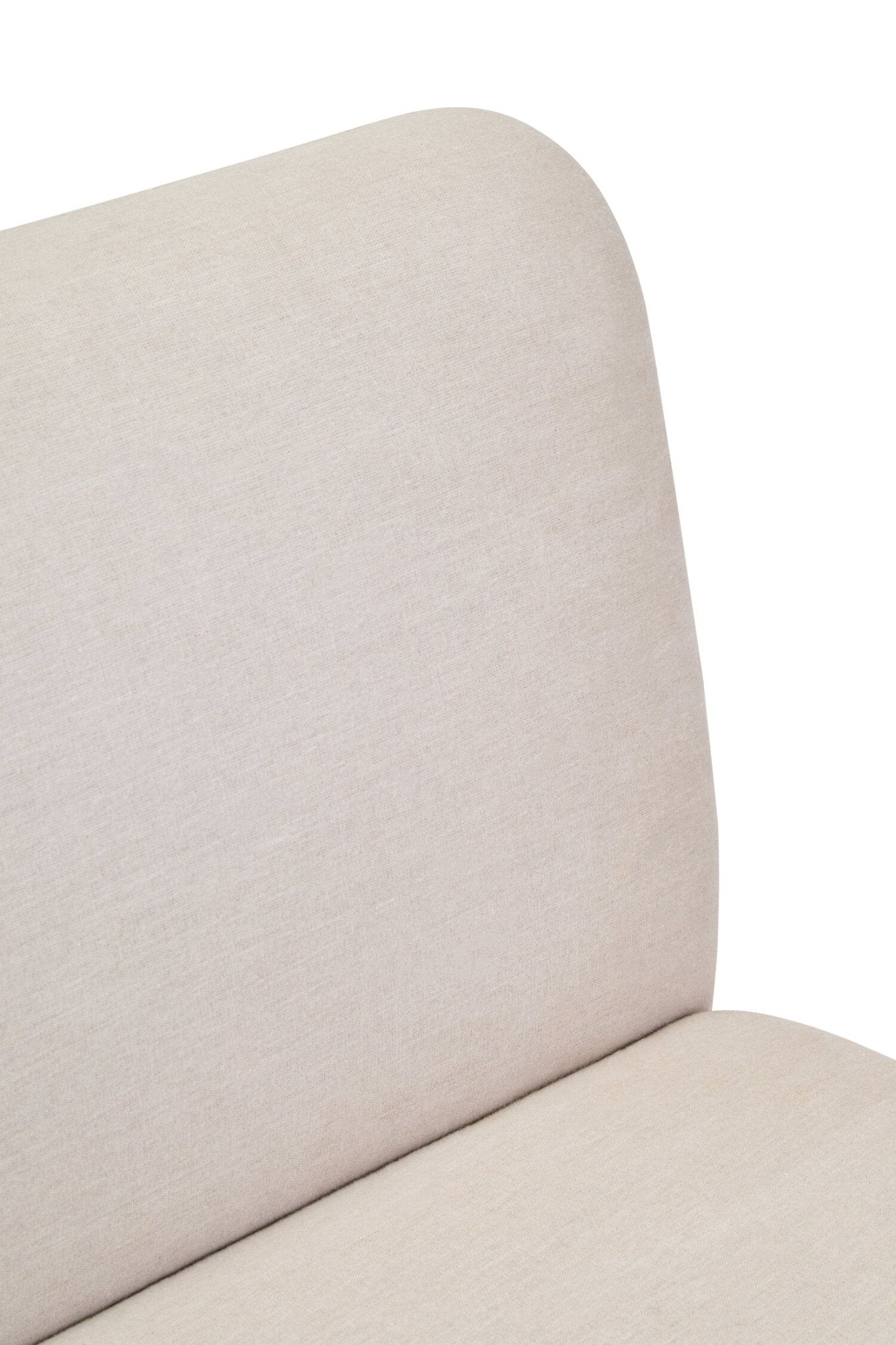 Parova Cream Linen Textured 2 Seater Armless Sofa With Wood Base | Luxury Home Accessories | Heulog Glow