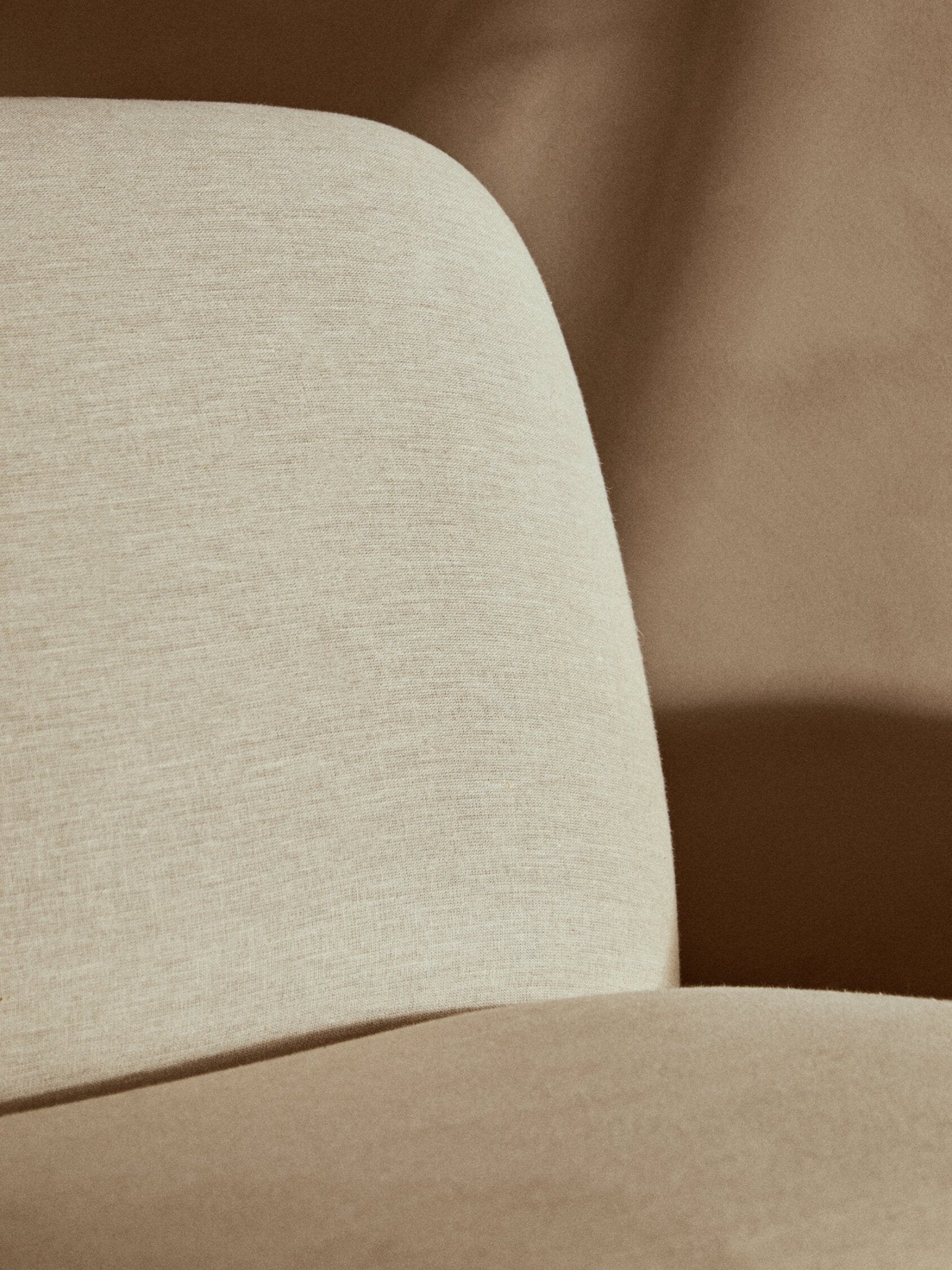 Parova Cream Linen Textured Armless Chair With Wood Base | Luxury Home Accessories | Heulog Glow