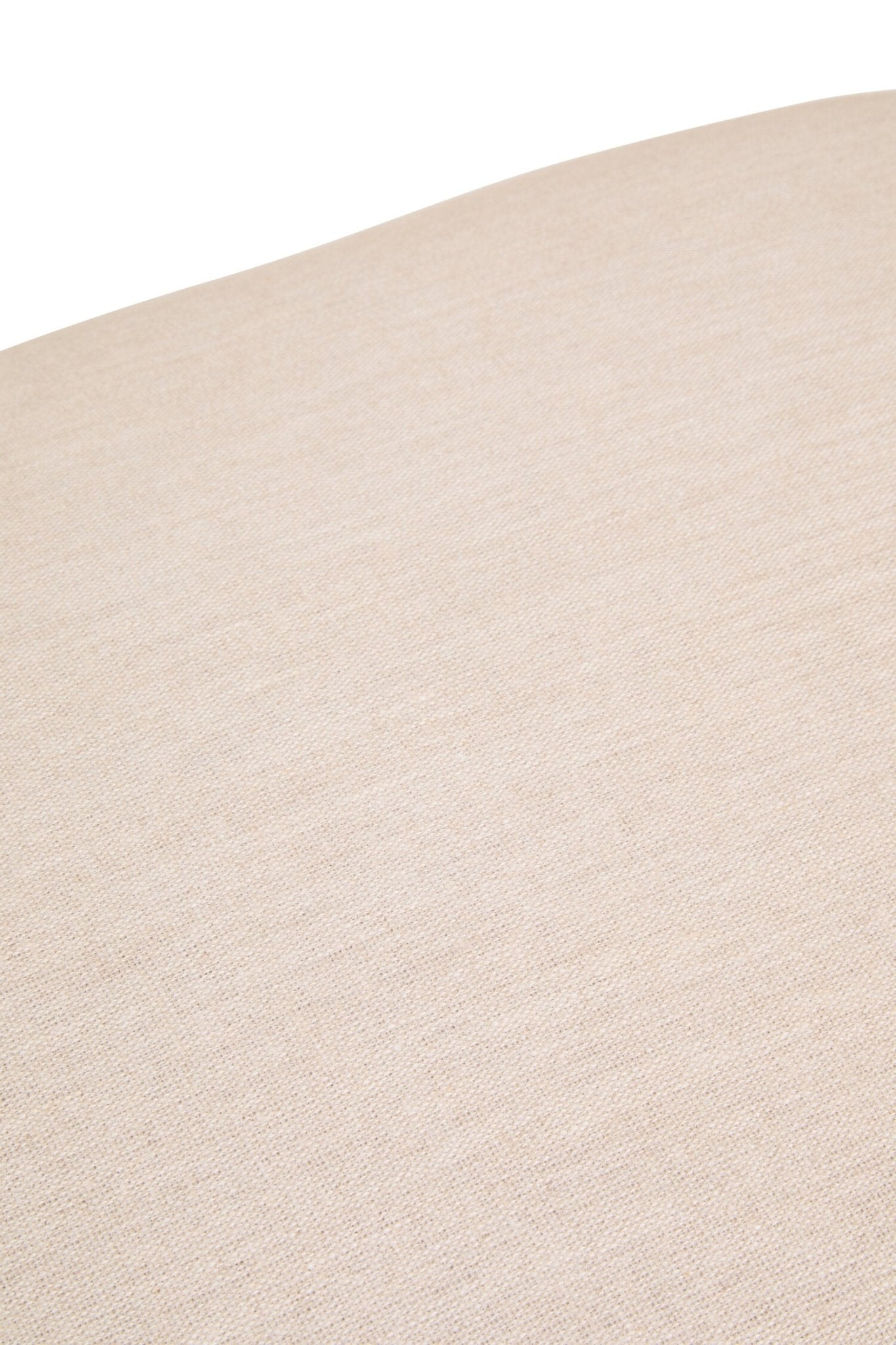 Parova Cream Linen Textured Footstool With Wood Base | Luxury Home Accessories | Heulog Glow
