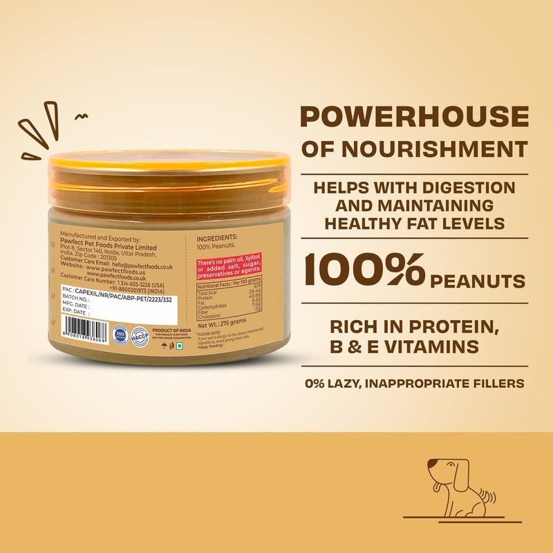 Pawfect Peanut Butter Natural 275g | Luxury Home Accessories | Heulog Glow