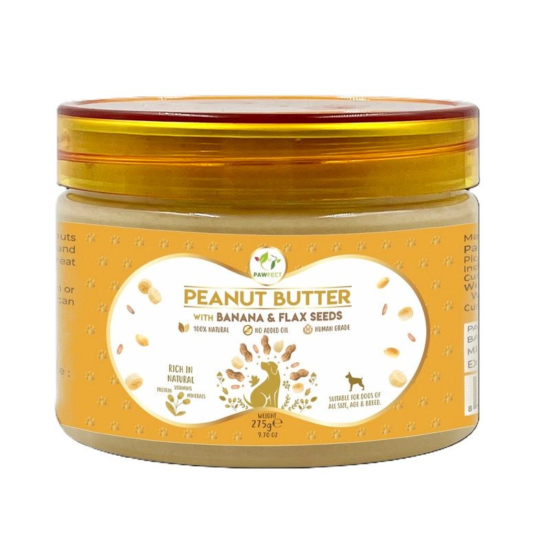 Pawfect Peanut Butter with Banana & Flaxseeds 275g | Luxury Home Accessories | Heulog Glow