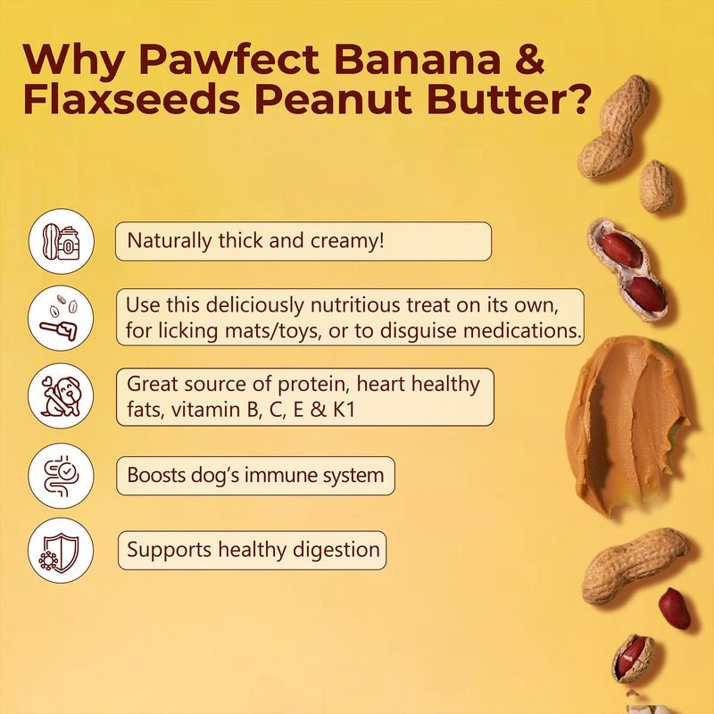Pawfect Peanut Butter with Banana & Flaxseeds 275g | Luxury Home Accessories | Heulog Glow