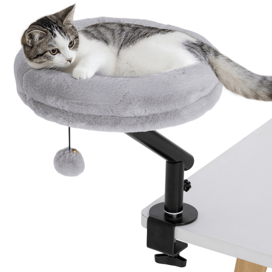 PawHut Cat Bed for Desk, 360° Rotatable Adjustable Cat Nest Hammock | Luxury Home Accessories | Heulog Glow